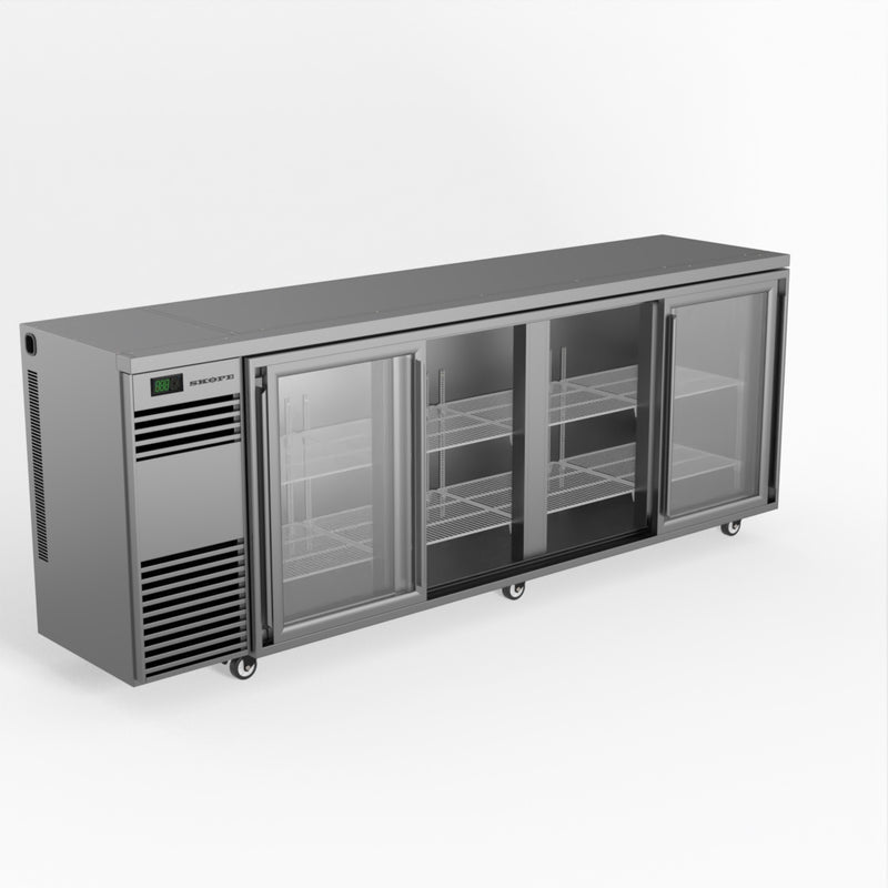 Skope BackBar 4 Glass Sliding Door Fridge