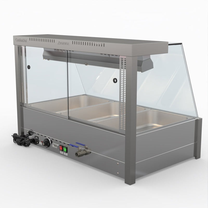 Bonvue Angled Countertop Wet and Dry Bain Marie - BM11TC
