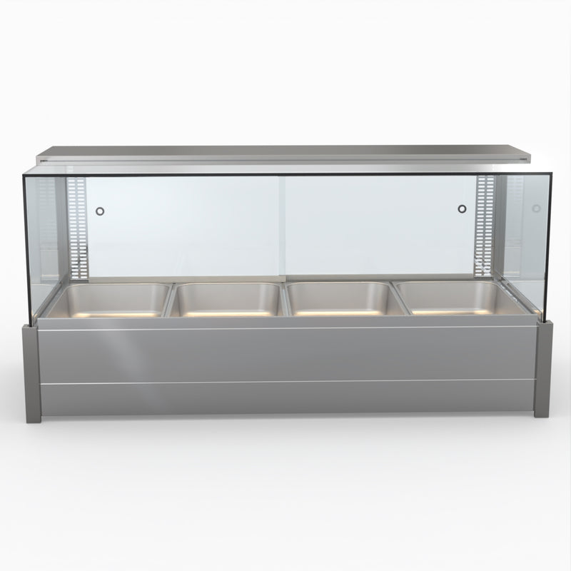 Bonvue Heated Wet 8 X 1/2 Pan Bain Marie Square Countertop Display BM14SD