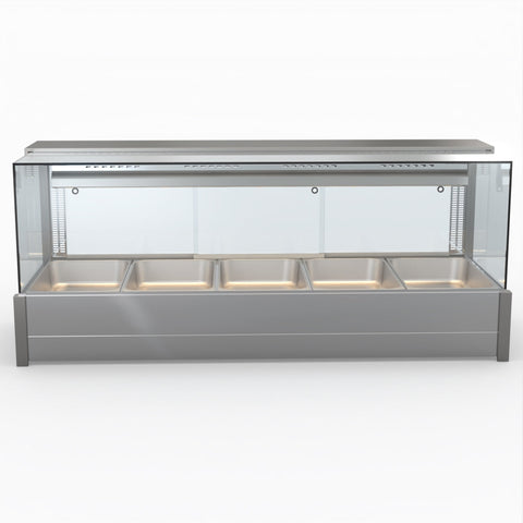 BM17SC Bonvue Square Countertop Wet and Dry Bain Marie - BM17SC