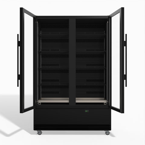 BME1200N-A-WHITE Skope BME1200N-A 2 Glass Door Display or Storage Fridge