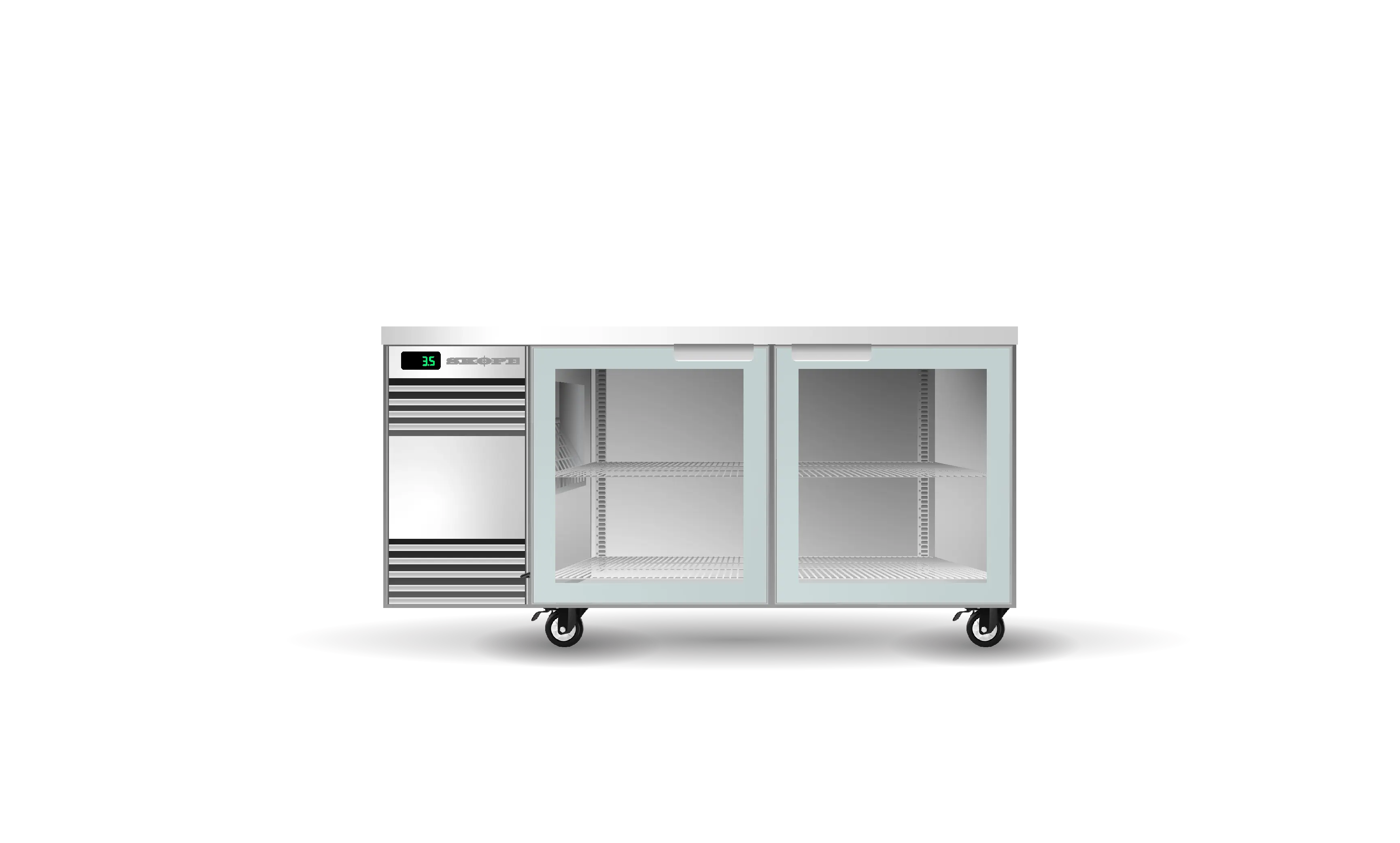 Skope BackBar 2 Glass Swing Door SlimLine Fridge - SL.2.GSW