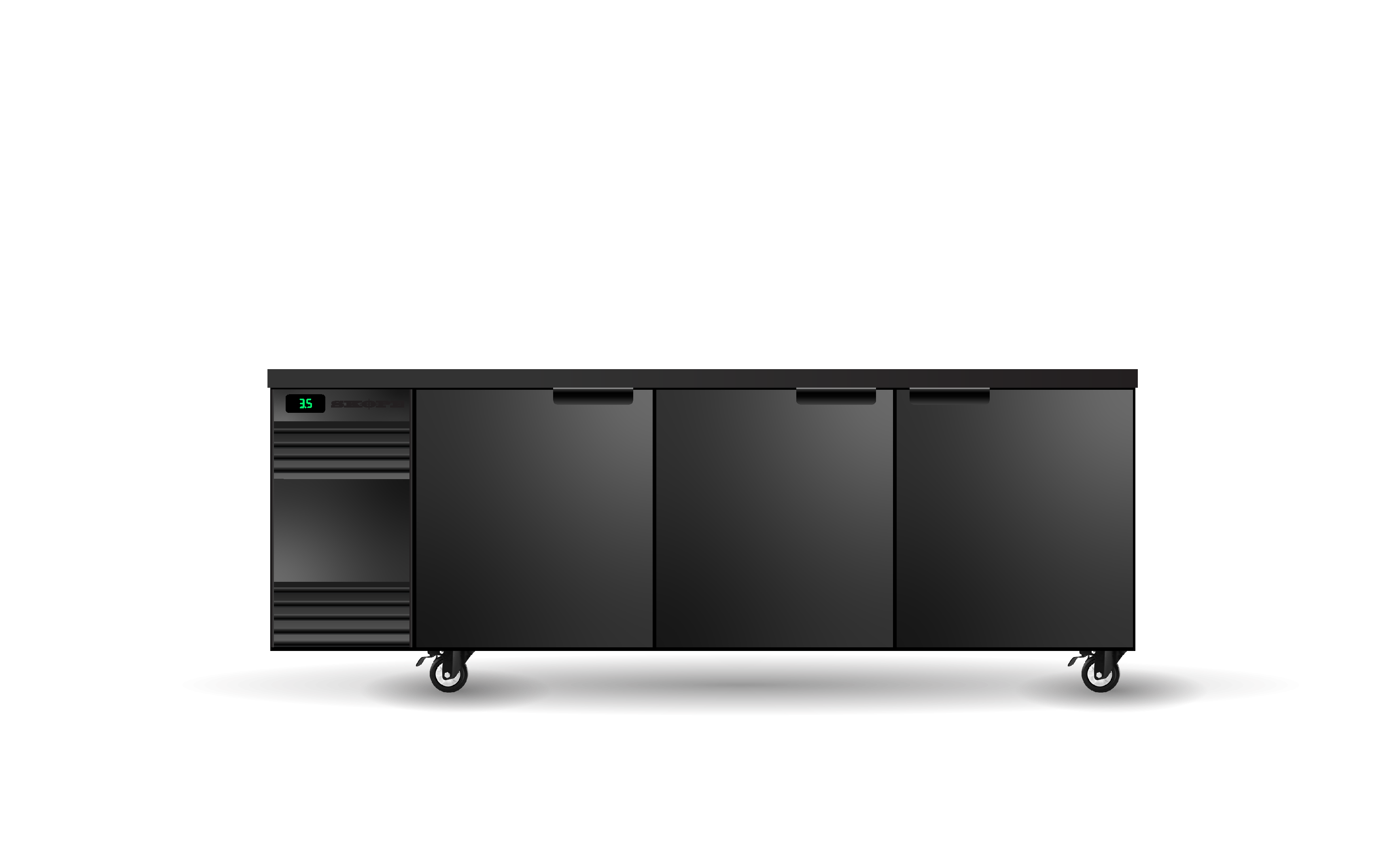 Skope Skope BackBar 3 Solid Swing Door SlimLine Fridge 448L - SL.3.SSW