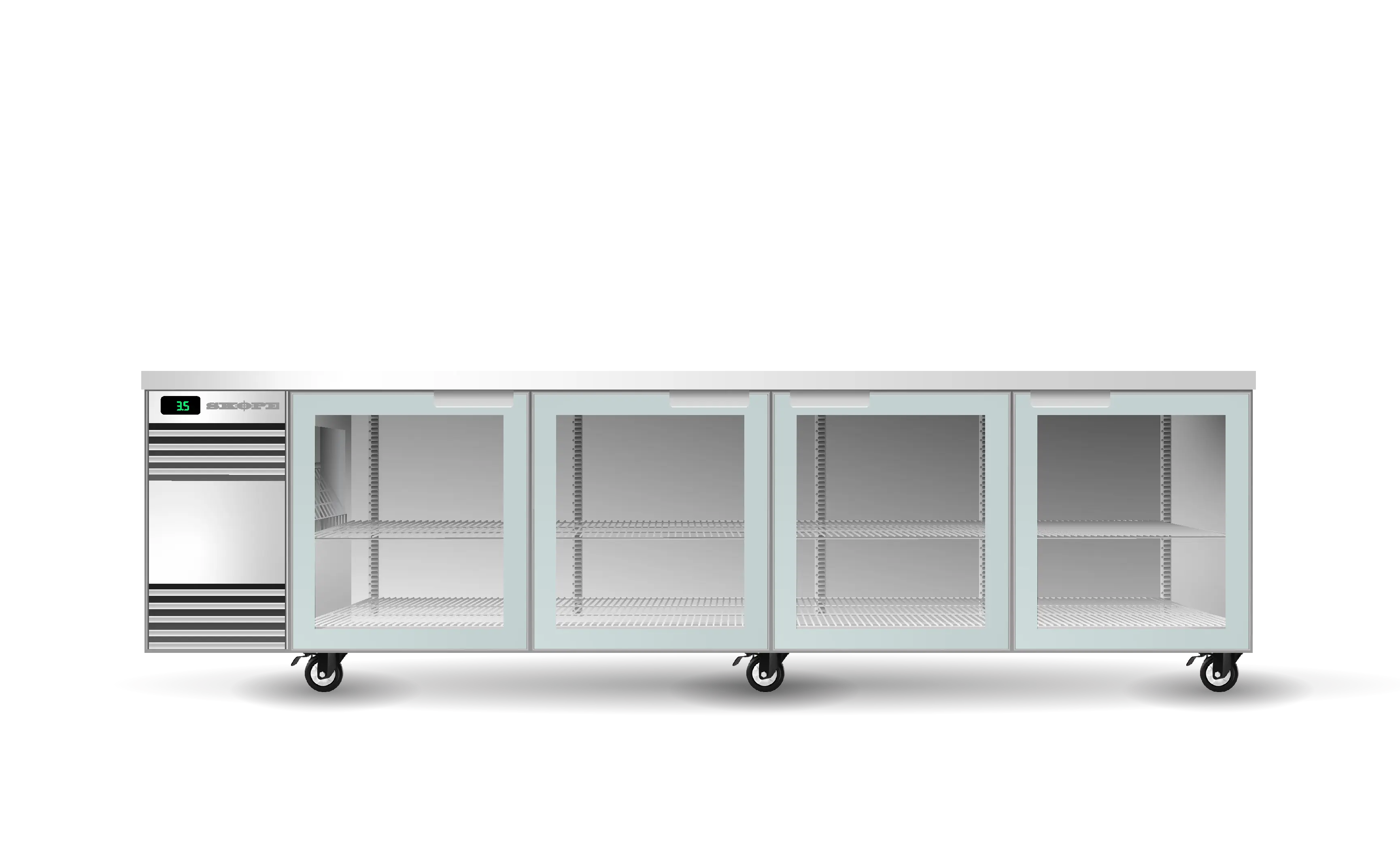 Skope BackBar 4 Glass Swing Door SlimLine Fridge - SL.4.GSW