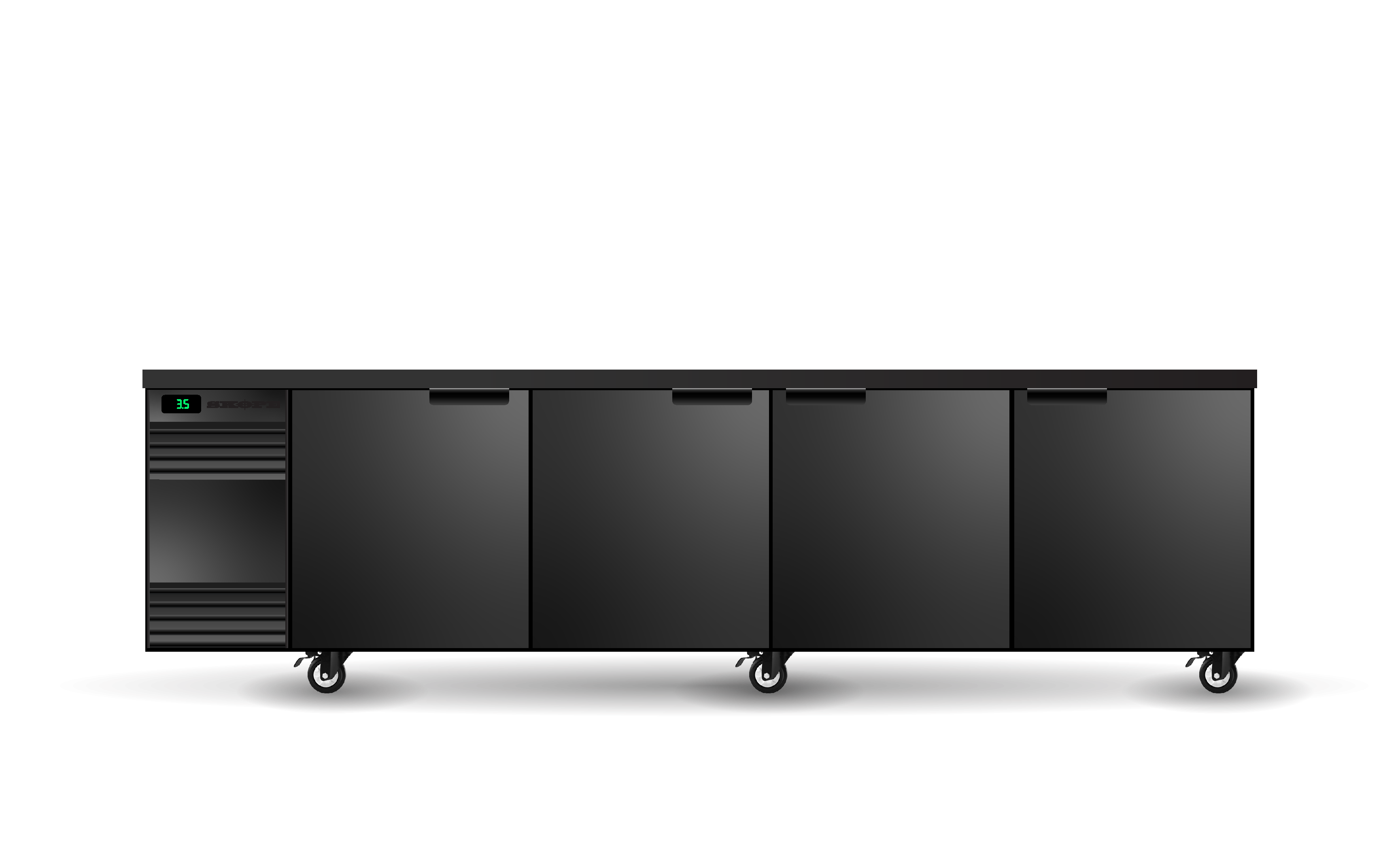 Skope Skope BackBar 4 Solid Swing Door SlimLine Fridge 606L - SL.4.SSW