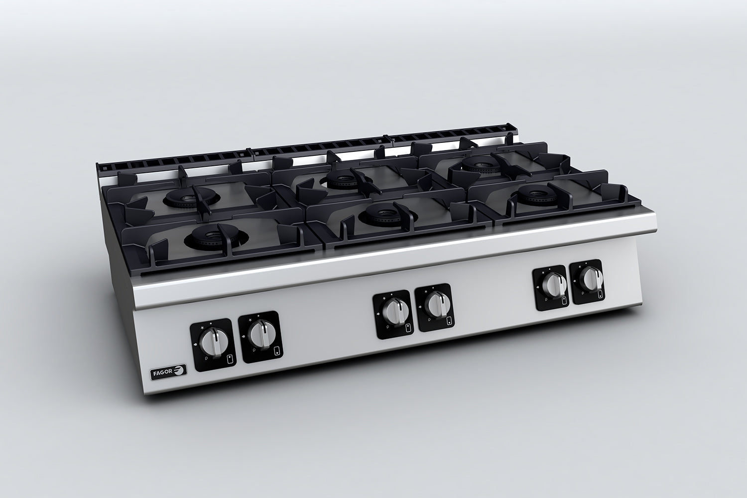 Fagor 700 series natural gas 6 burner SS boiling top CG7-60H