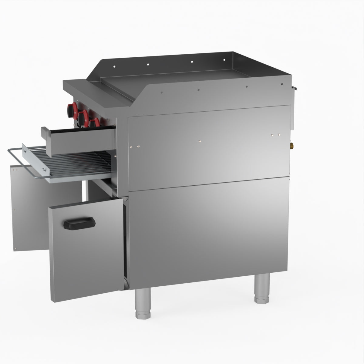 GGS-24ULPG Gas Griddle and Toaster with Cabinet