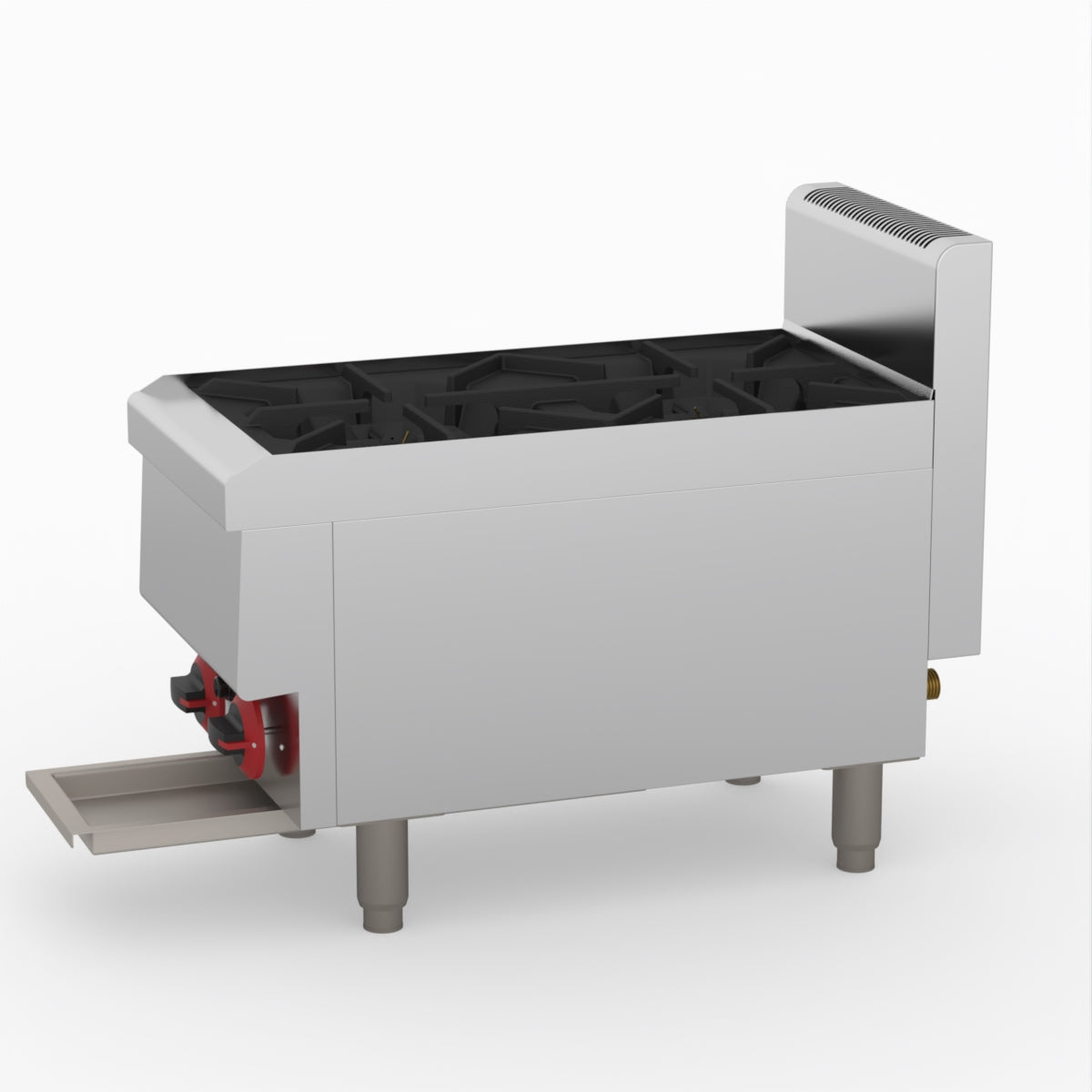 GASMAX Benchtop LPG 2 Burner Cooktop w/ Splashback - JUS-TR-2BLPG