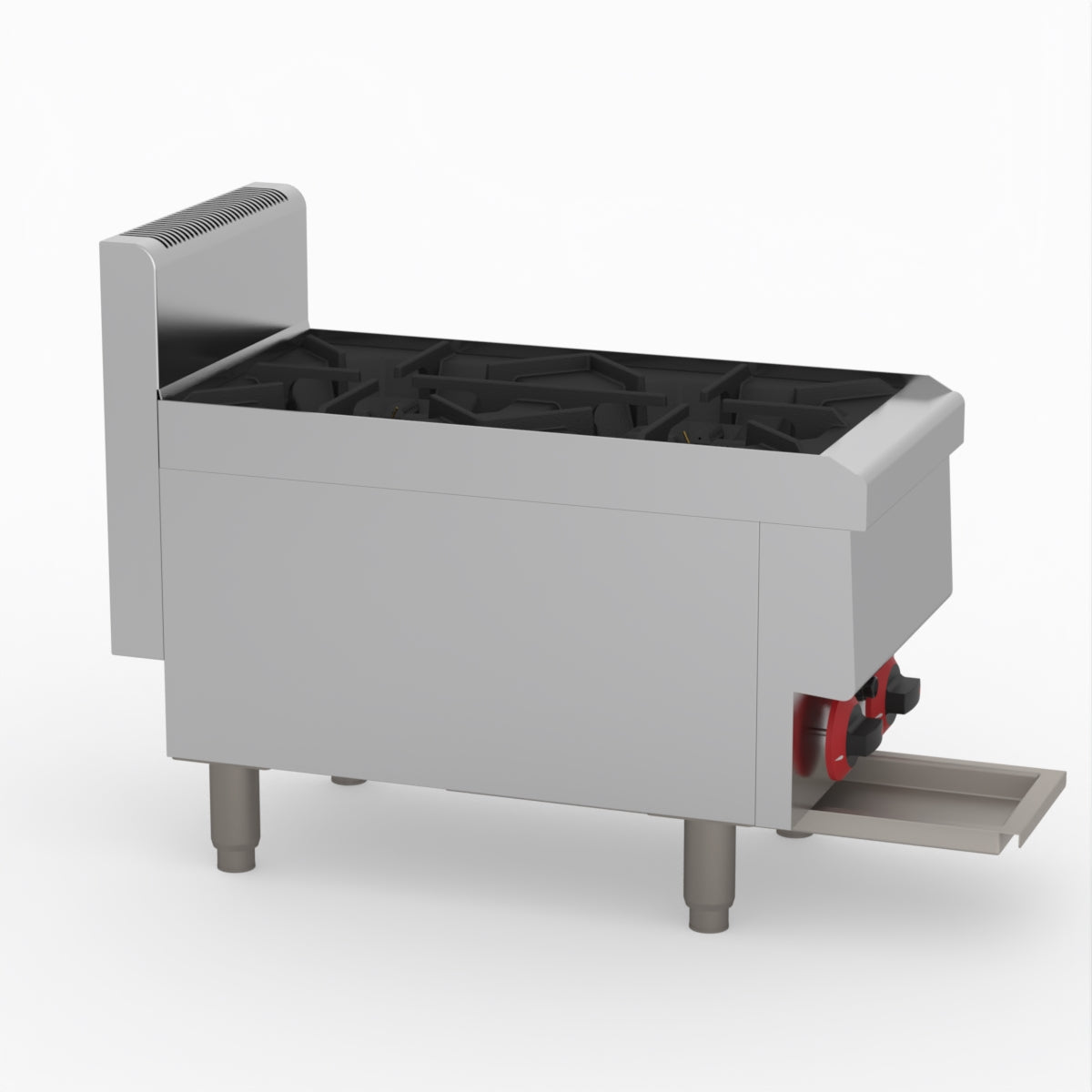 GASMAX Benchtop LPG 2 Burner Cooktop w/ Splashback - JUS-TR-2BLPG