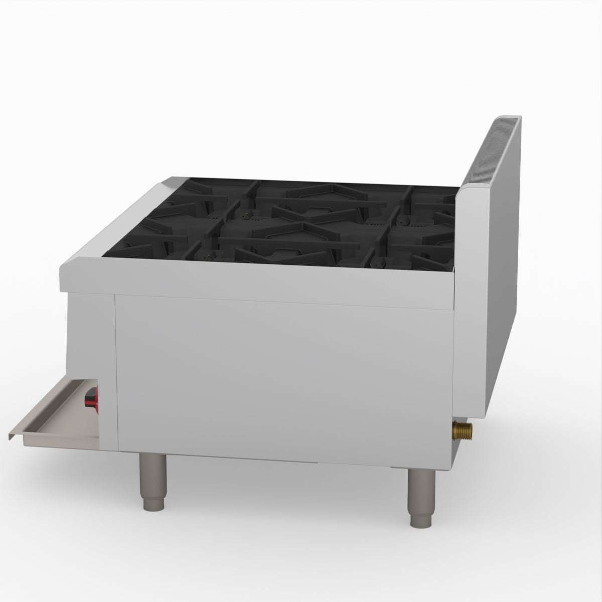 GASMAX Benchtop LPG 4 Burner Cooktop w/ Splashback - JUS-TR-4BLPG