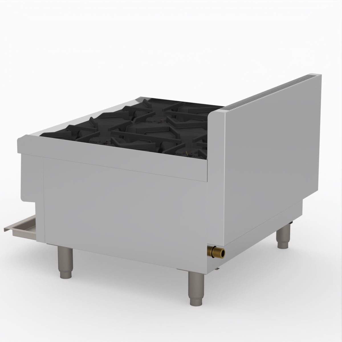 GASMAX Benchtop LPG 4 Burner Cooktop w/ Splashback - JUS-TR-4BLPG