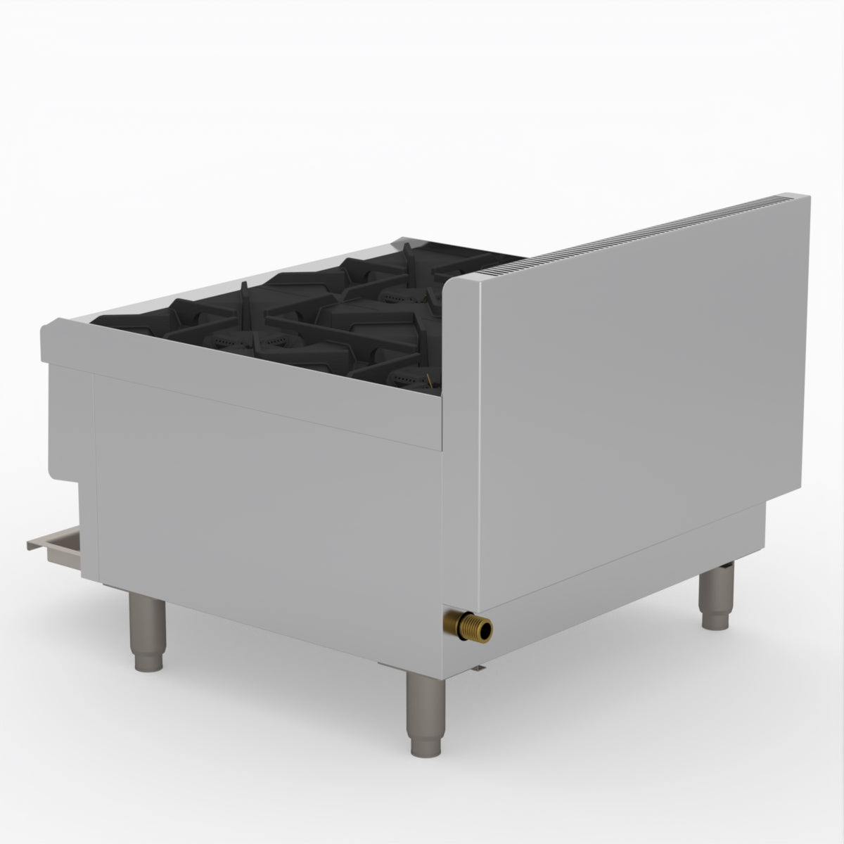 GASMAX Benchtop LPG 4 Burner Cooktop w/ Splashback - JUS-TR-4BLPG