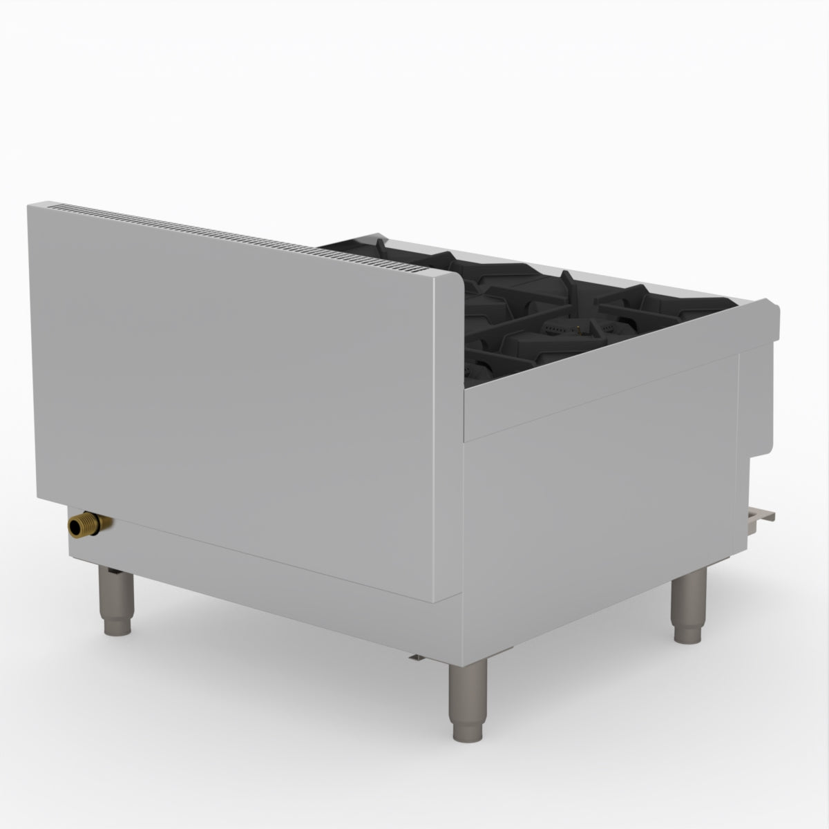 GASMAX Benchtop LPG 4 Burner Cooktop w/ Splashback - JUS-TR-4BLPG