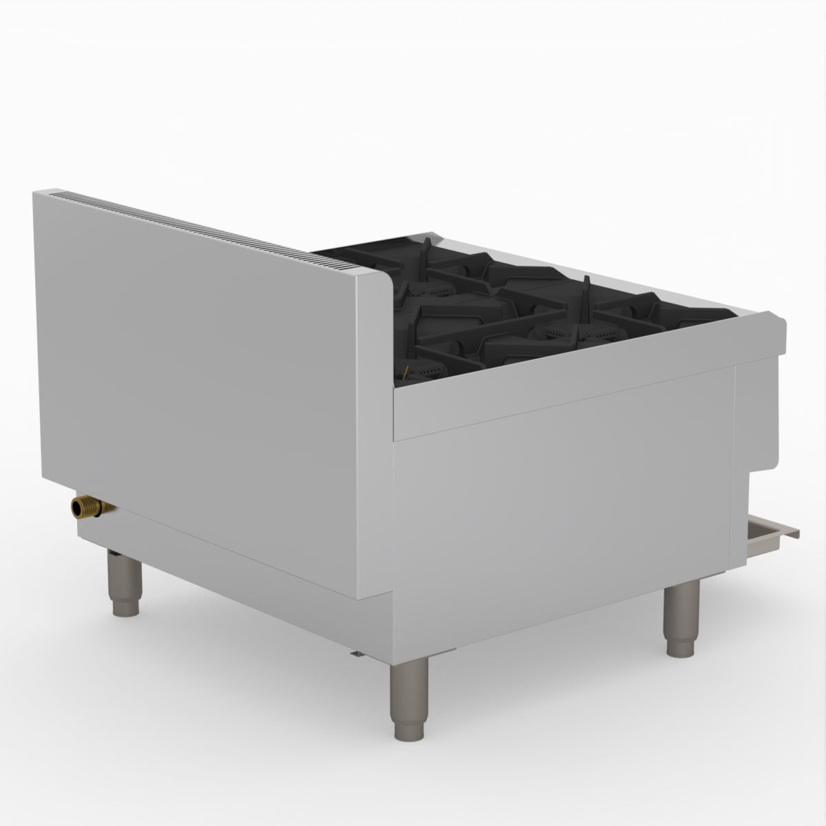 GASMAX Benchtop LPG 4 Burner Cooktop w/ Splashback - JUS-TR-4BLPG