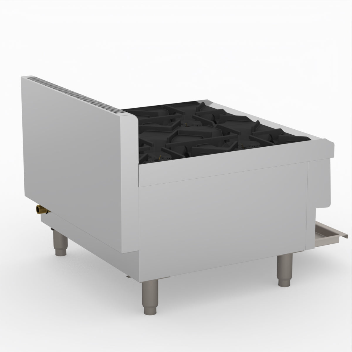 GASMAX Benchtop LPG 4 Burner Cooktop w/ Splashback - JUS-TR-4BLPG