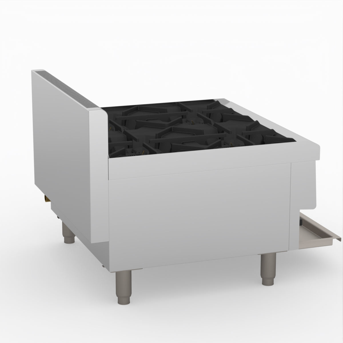 GASMAX Benchtop LPG 4 Burner Cooktop w/ Splashback - JUS-TR-4BLPG