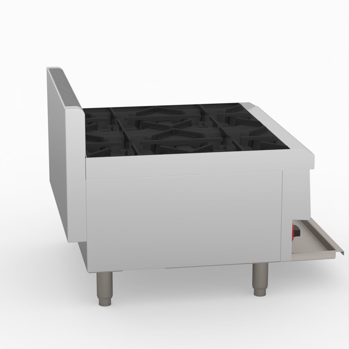 GASMAX Benchtop LPG 4 Burner Cooktop w/ Splashback - JUS-TR-4BLPG