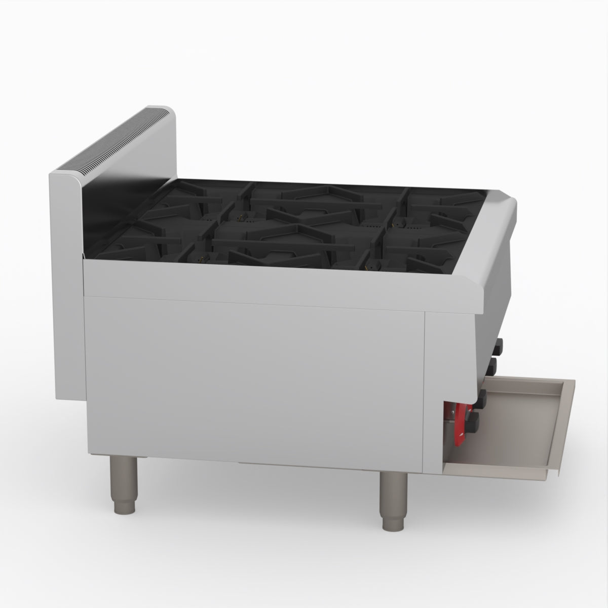 GASMAX Benchtop LPG 4 Burner Cooktop w/ Splashback - JUS-TR-4BLPG