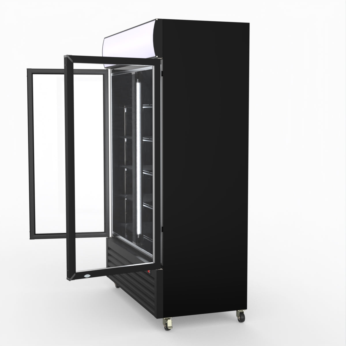 Thermaster Large Two Glass Door Colourbond Upright Drink Fridge - LG-1200BP