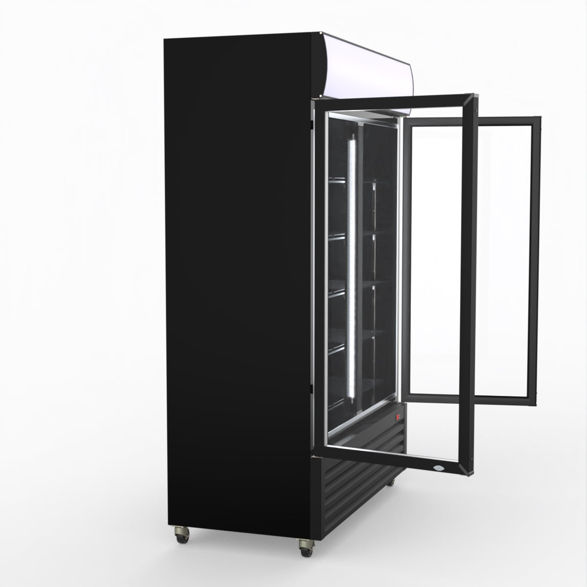 Thermaster Large Two Glass Door Colourbond Upright Drink Fridge - LG-1200BP