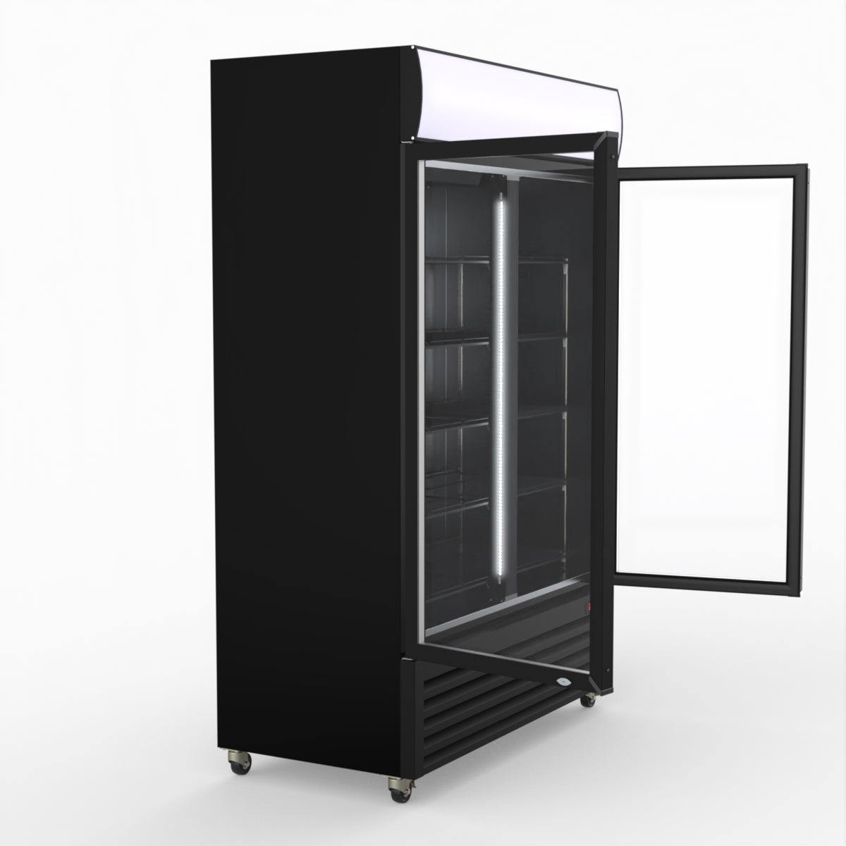 Thermaster Large Two Glass Door Colourbond Upright Drink Fridge - LG-1200BP