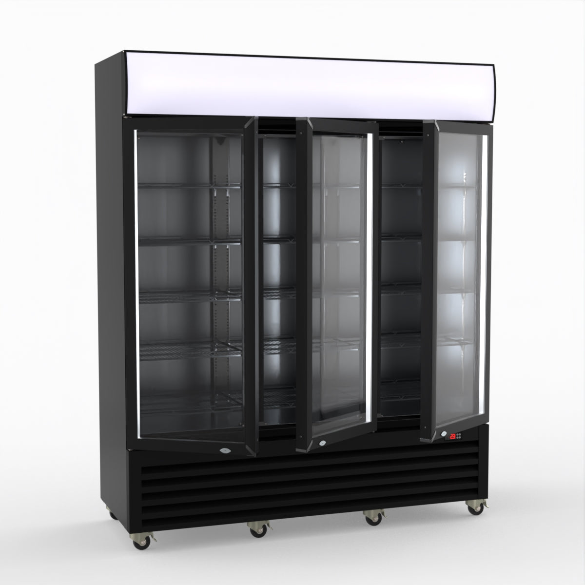 Thermaster Three Glass Door Colourbond Upright Drink Fridge LG-1203BP