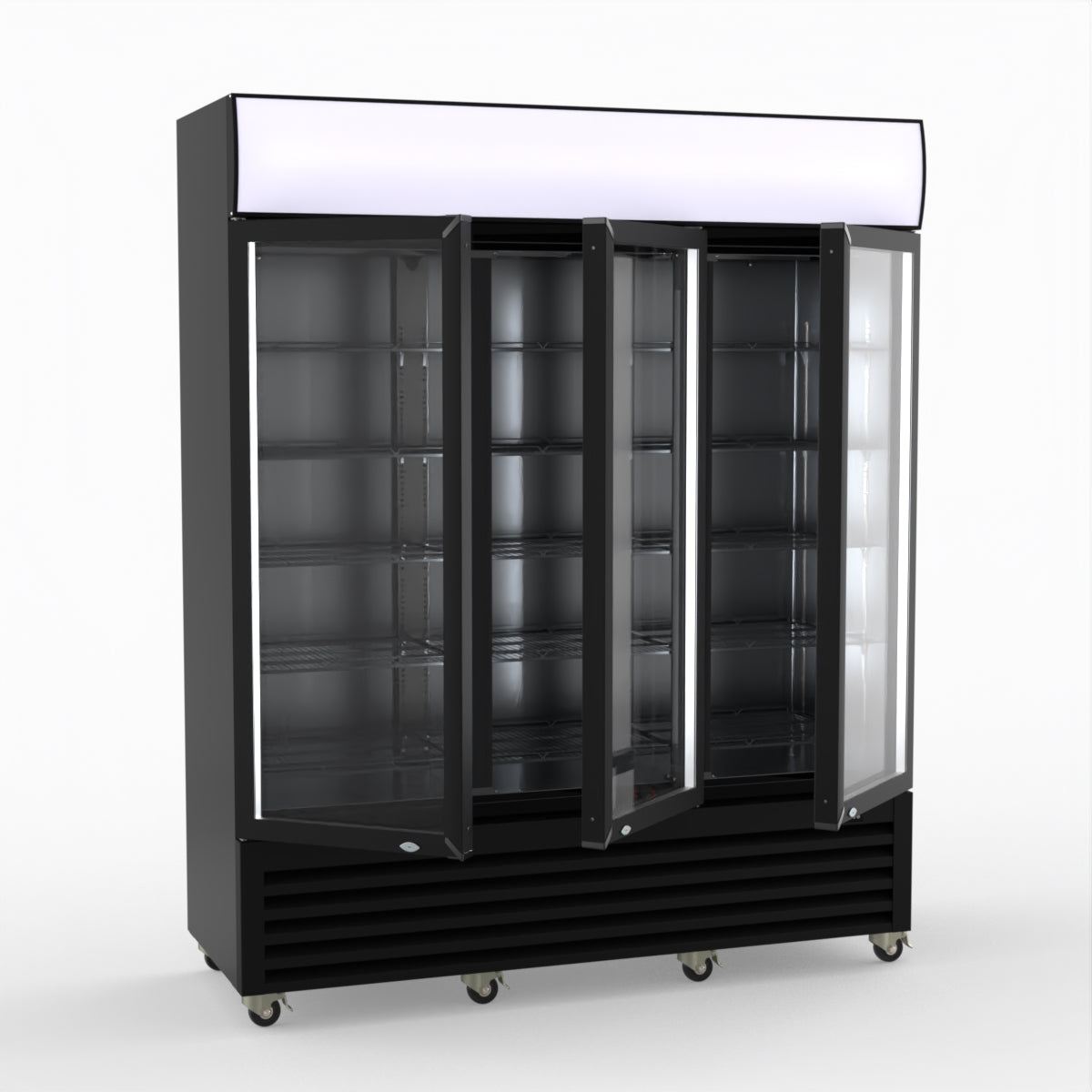 Thermaster Three Glass Door Colourbond Upright Drink Fridge LG-1203BP