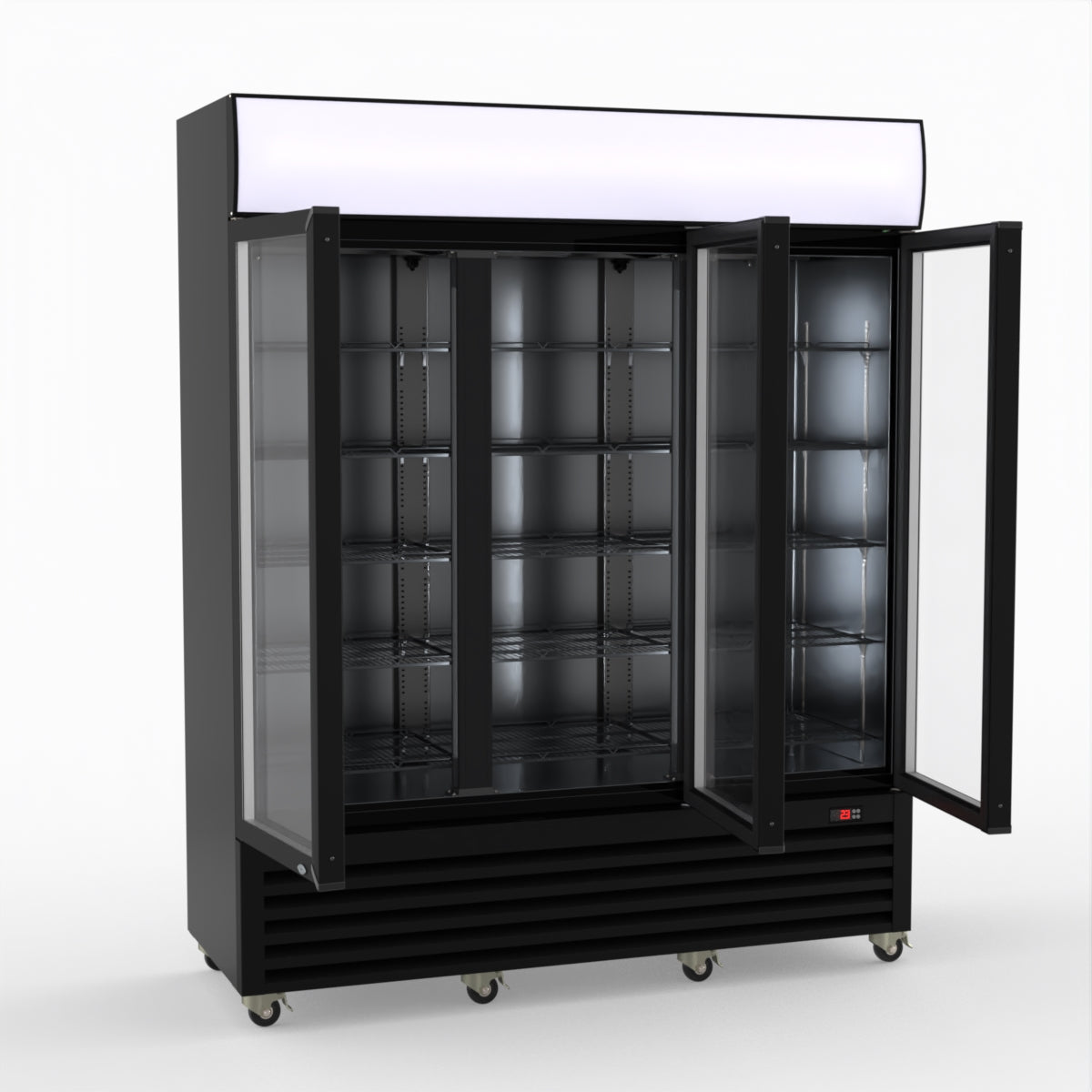 Thermaster Three Glass Door Colourbond Upright Drink Fridge LG-1203BP