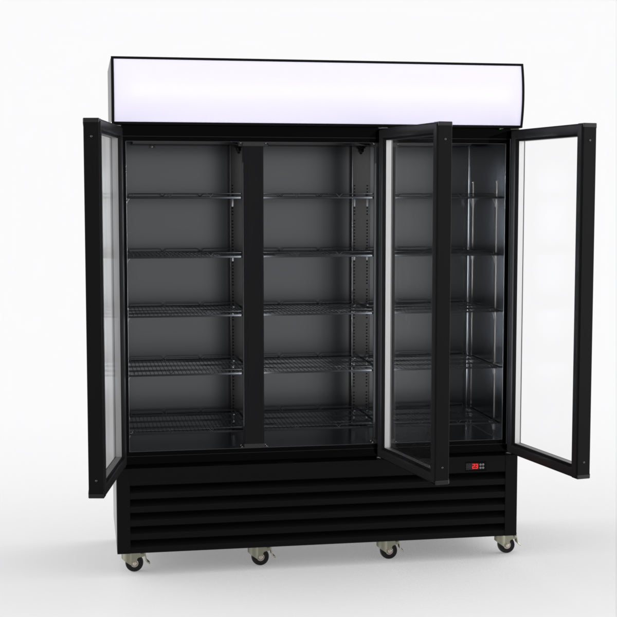 Thermaster Three Glass Door Colourbond Upright Drink Fridge LG-1203BP