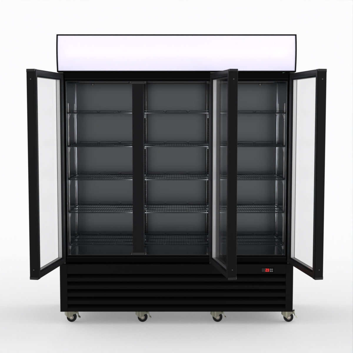 Thermaster Three Glass Door Colourbond Upright Drink Fridge LG-1203BP