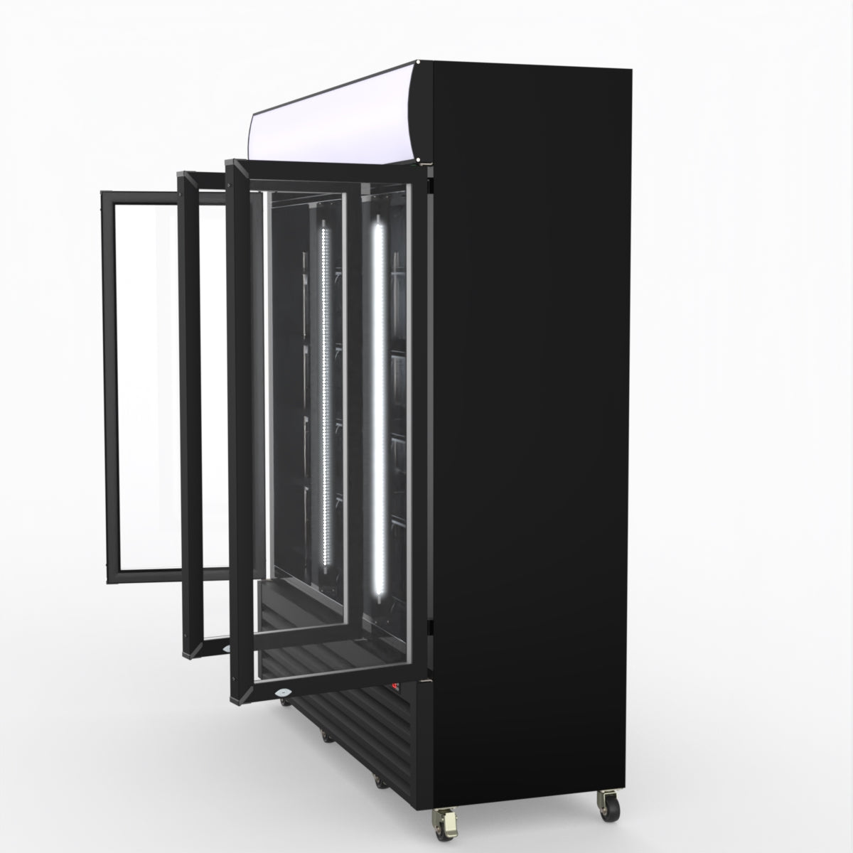 Thermaster Three Glass Door Colourbond Upright Drink Fridge LG-1203BP
