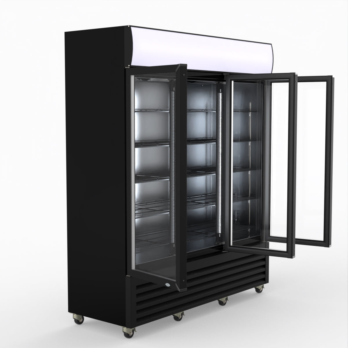 Thermaster Three Glass Door Colourbond Upright Drink Fridge LG-1203BP