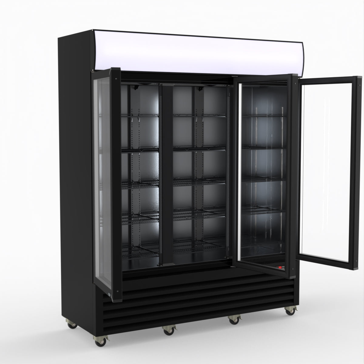 Thermaster Three Glass Door Colourbond Upright Drink Fridge LG-1203BP