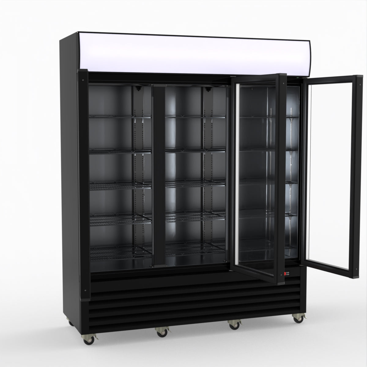 Thermaster Three Glass Door Colourbond Upright Drink Fridge LG-1203BP