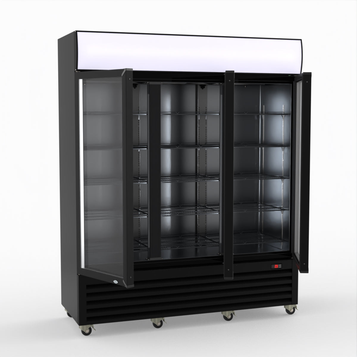 Thermaster Three Glass Door Colourbond Upright Drink Fridge LG-1203BP
