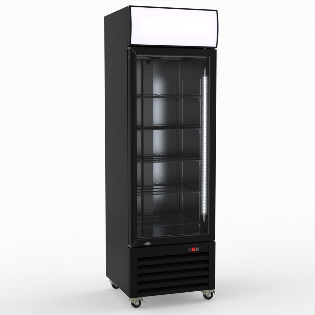 Thermaster Single Glass Door Colourbond Upright Drink Fridge - LG-370BP
