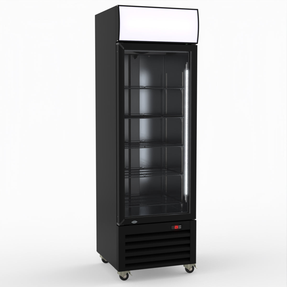 Thermaster Single Glass Door Colourbond Upright Drink Fridge - LG-370BP