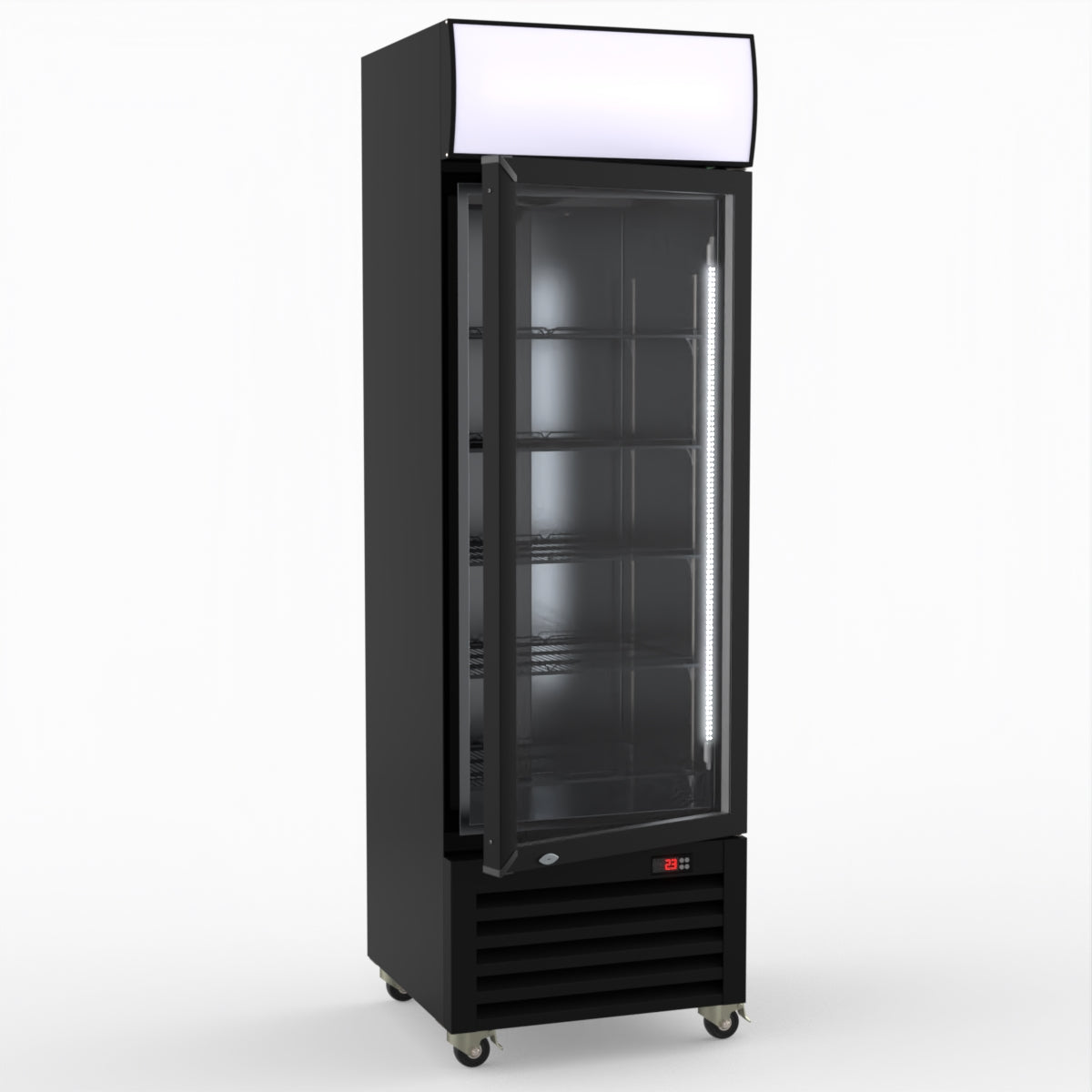 Thermaster Single Glass Door Colourbond Upright Drink Fridge - LG-370BP