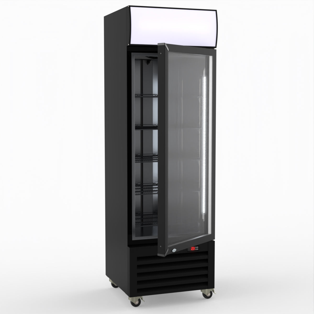 Thermaster Single Glass Door Colourbond Upright Drink Fridge - LG-370BP