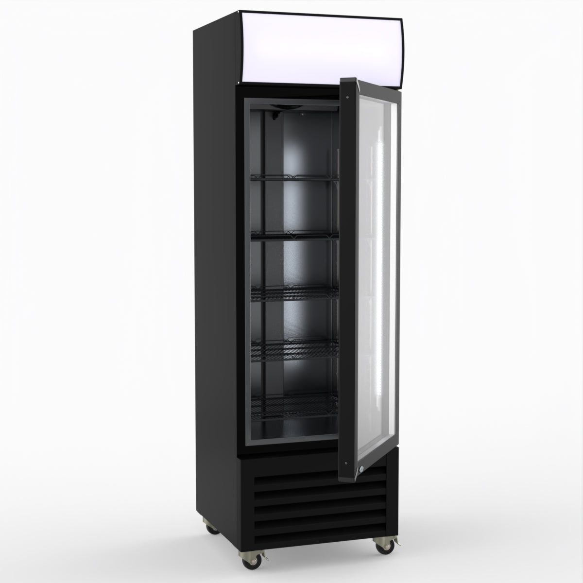 Thermaster Single Glass Door Colourbond Upright Drink Fridge - LG-370BP