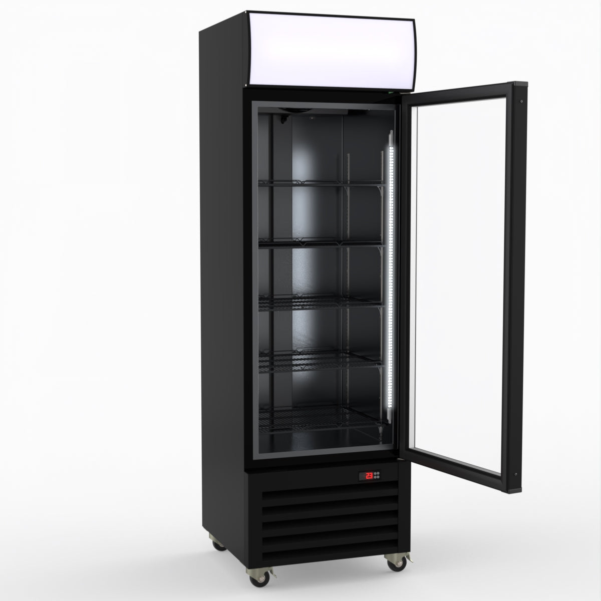 Thermaster Single Glass Door Colourbond Upright Drink Fridge - LG-370BP