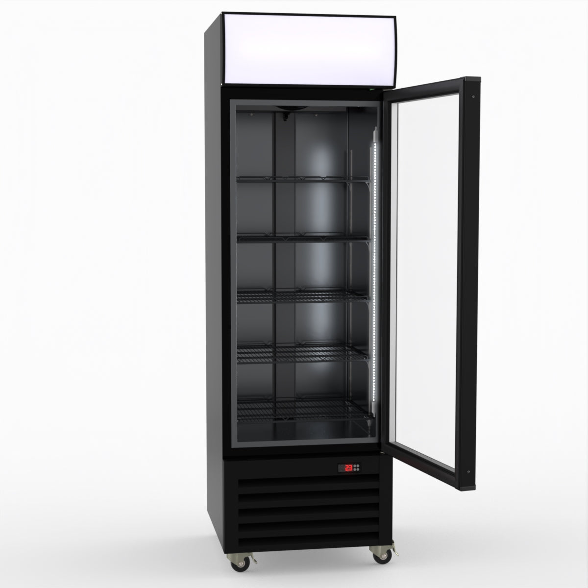 Thermaster Single Glass Door Colourbond Upright Drink Fridge - LG-370BP