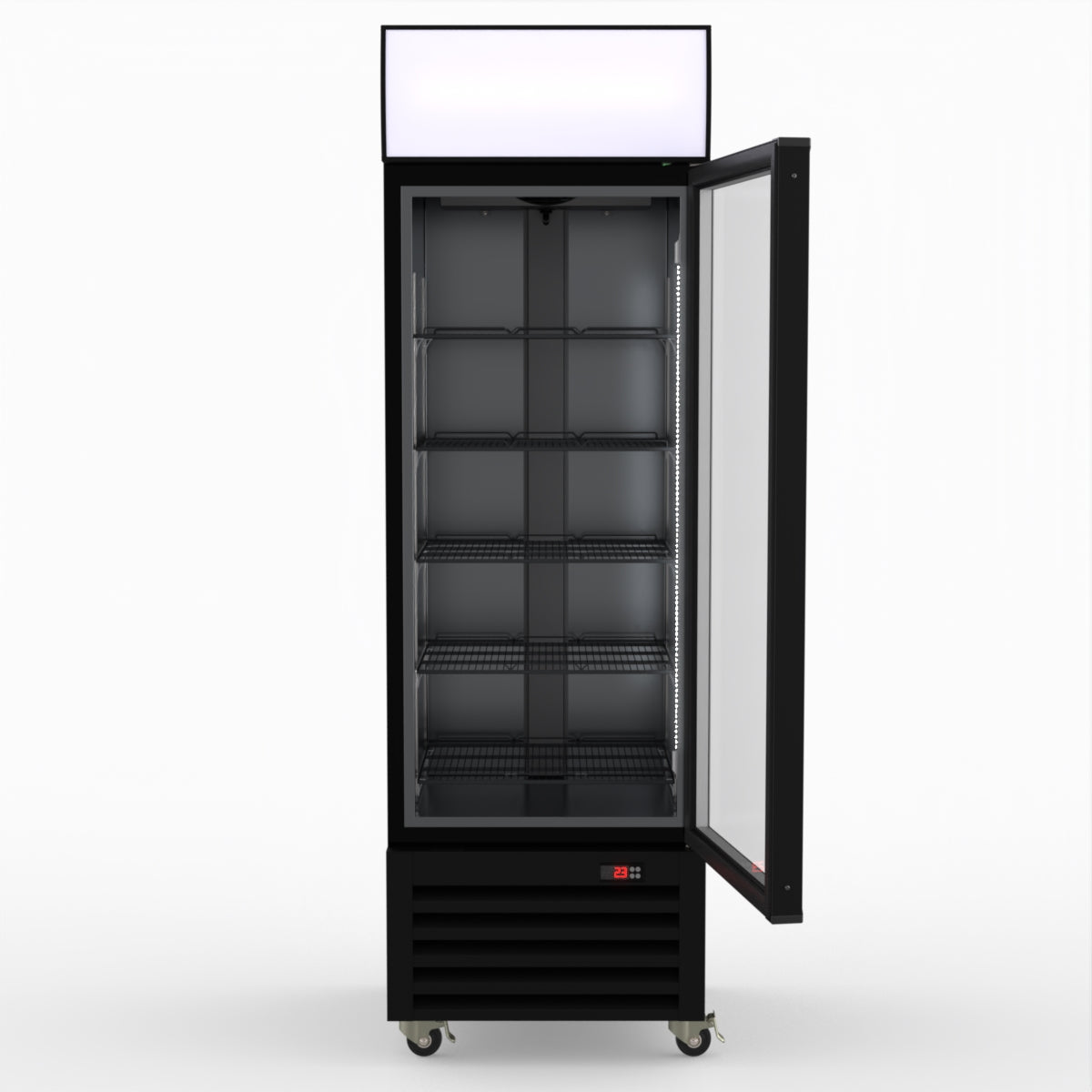 Thermaster Single Glass Door Colourbond Upright Drink Fridge - LG-370BP