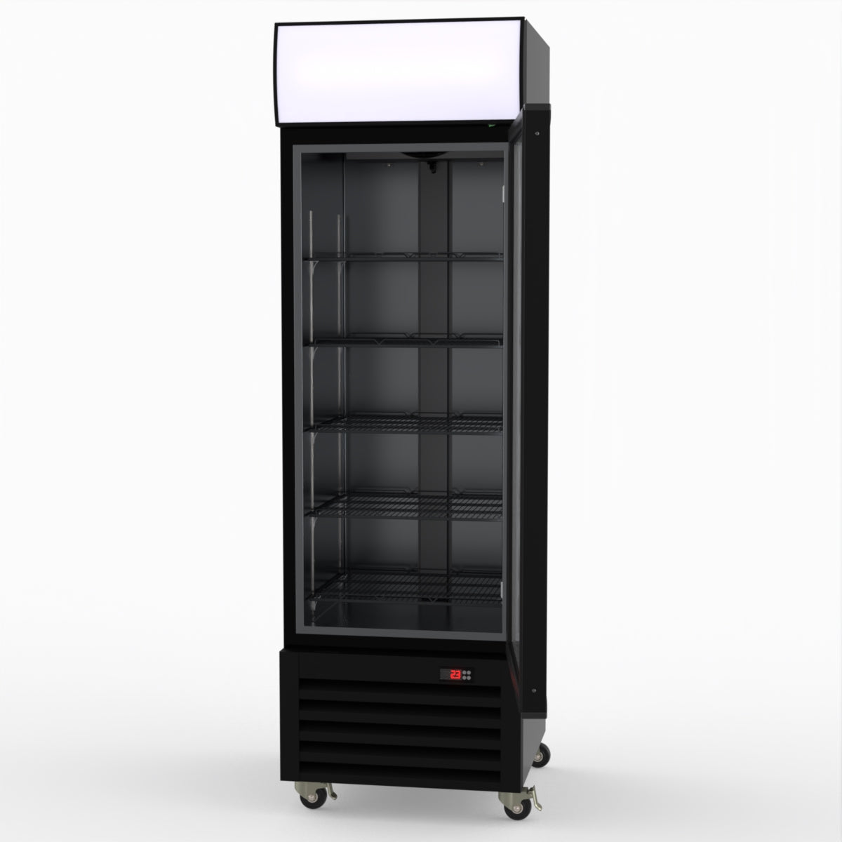 Thermaster Single Glass Door Colourbond Upright Drink Fridge - LG-370BP