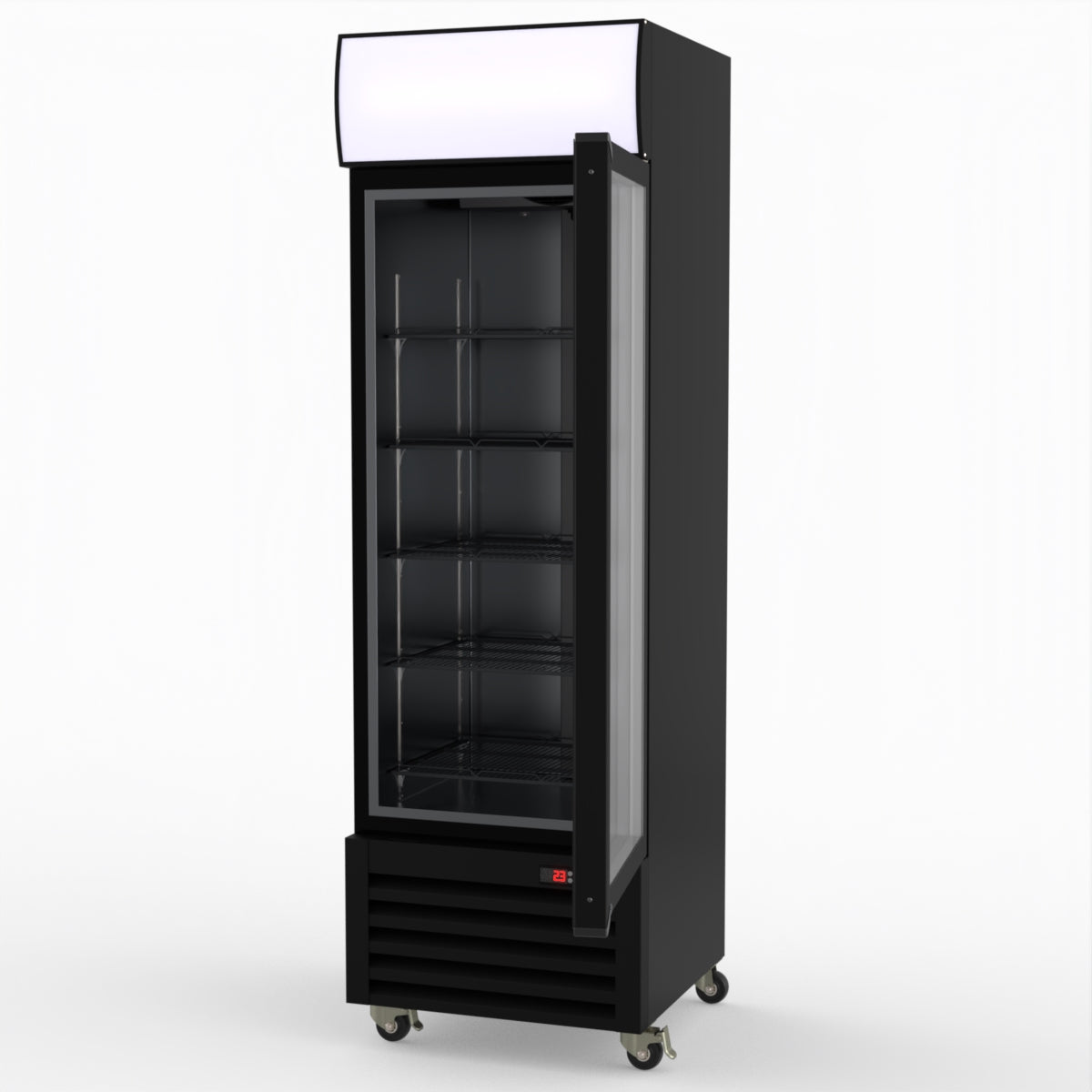 Thermaster Single Glass Door Colourbond Upright Drink Fridge - LG-370BP