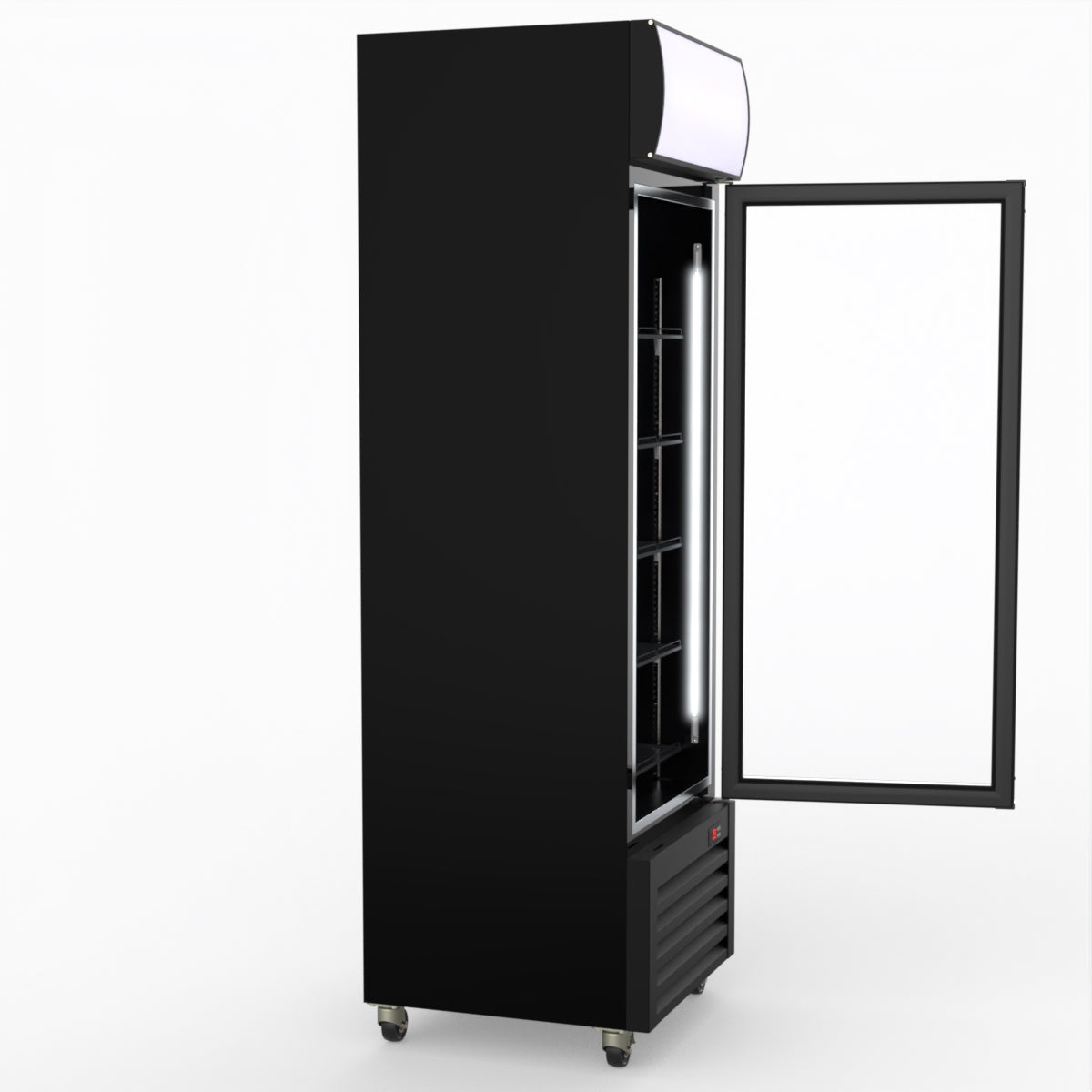 Thermaster Single Glass Door Colourbond Upright Drink Fridge - LG-370BP