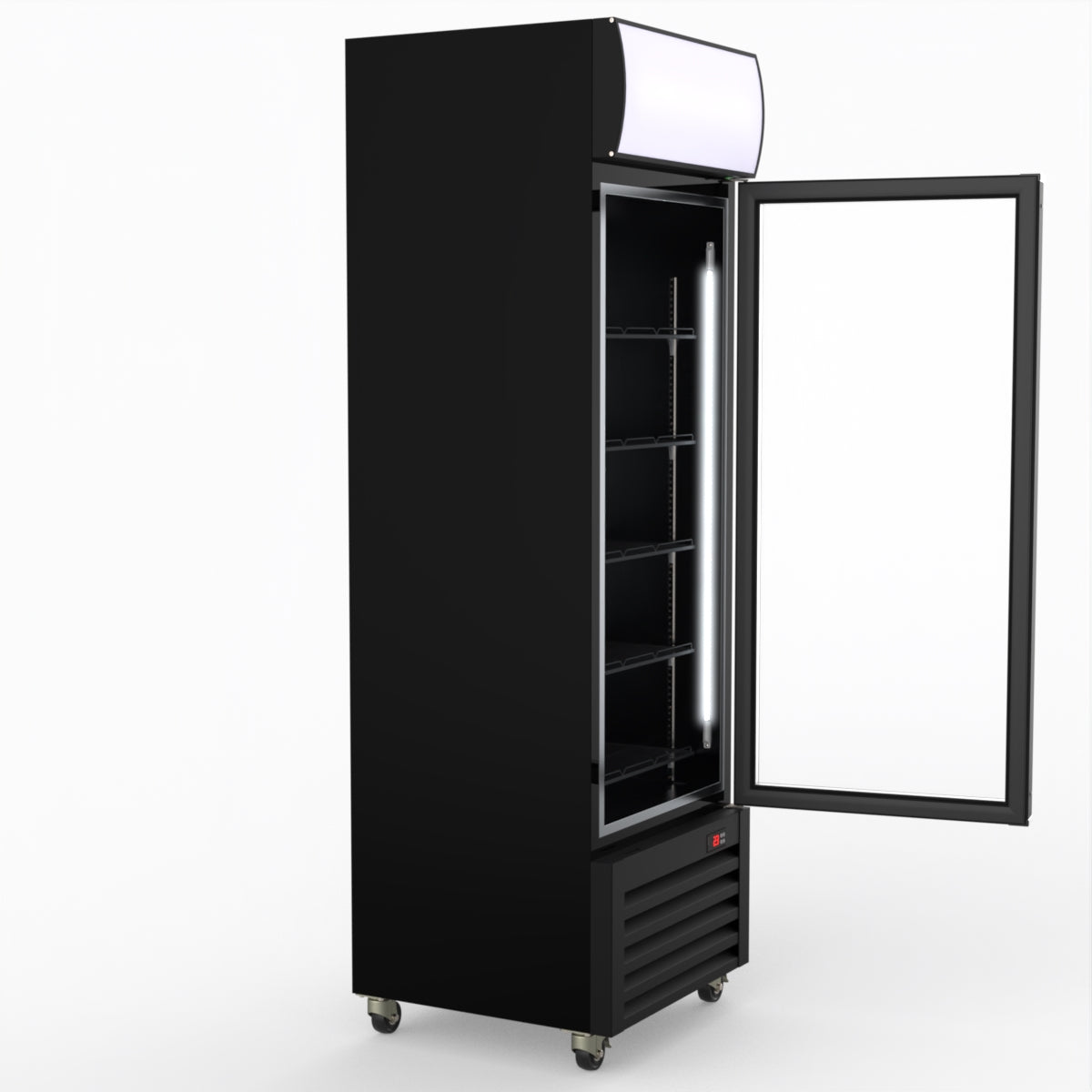 Thermaster Single Glass Door Colourbond Upright Drink Fridge - LG-370BP