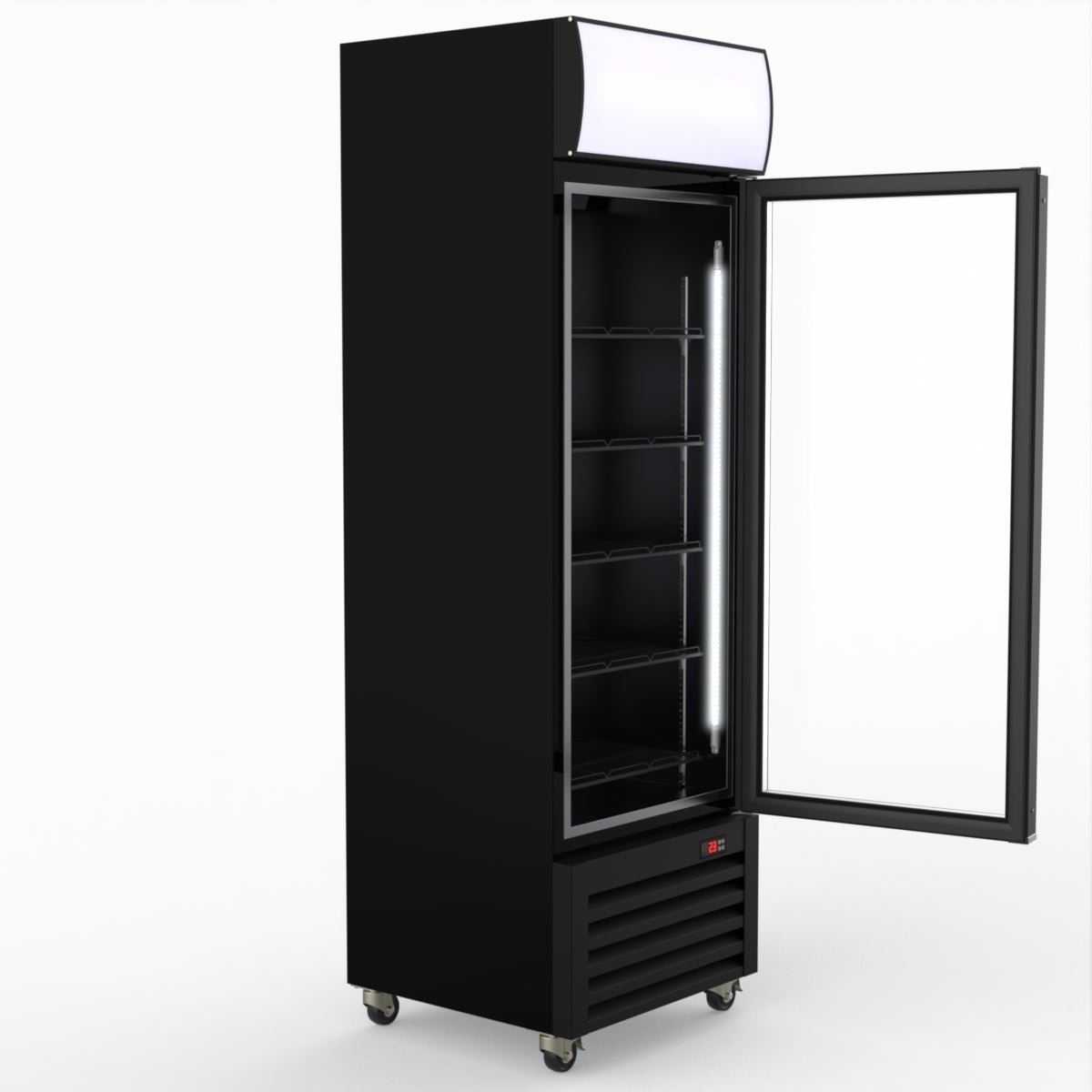 Thermaster Single Glass Door Colourbond Upright Drink Fridge - LG-370BP