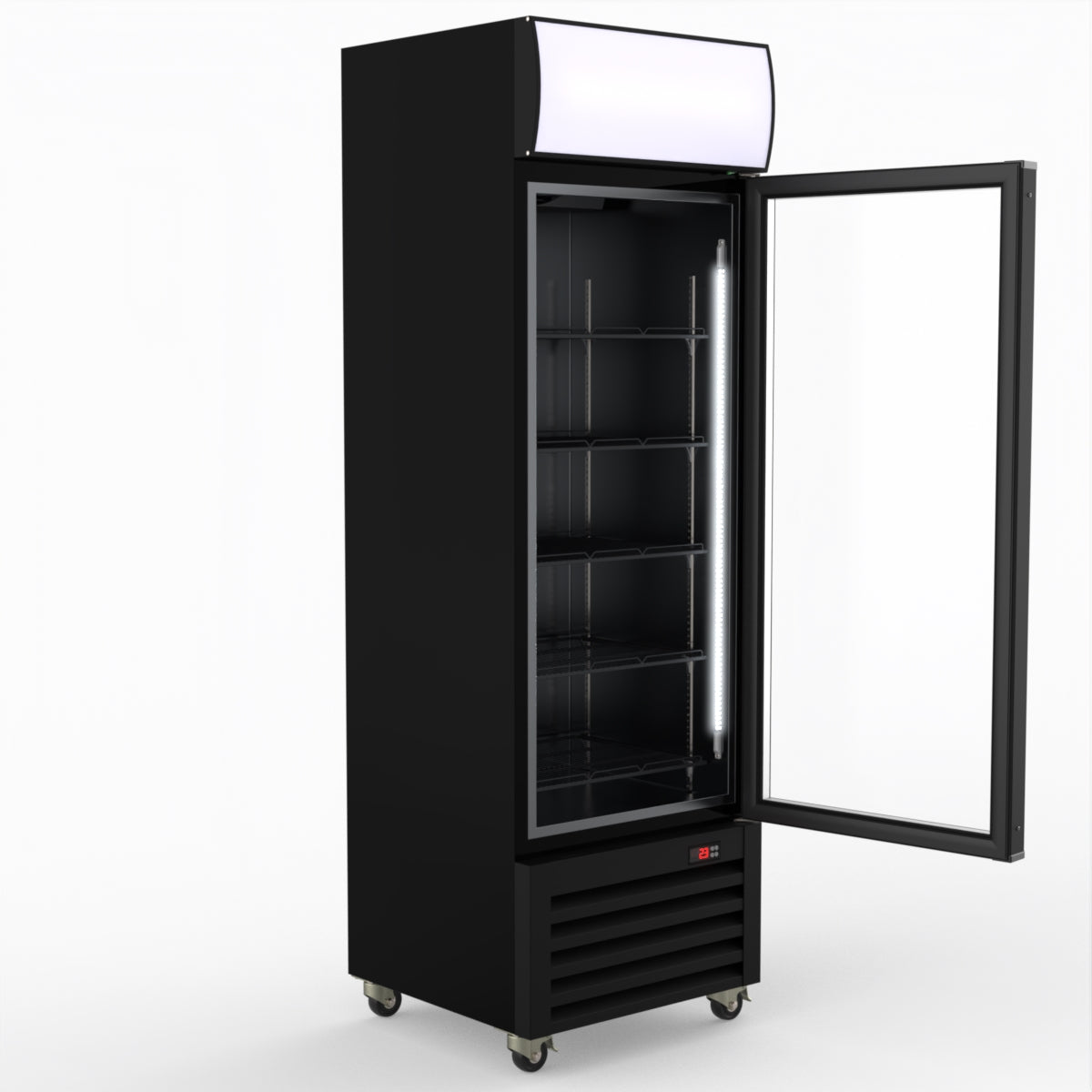 Thermaster Single Glass Door Colourbond Upright Drink Fridge - LG-370BP