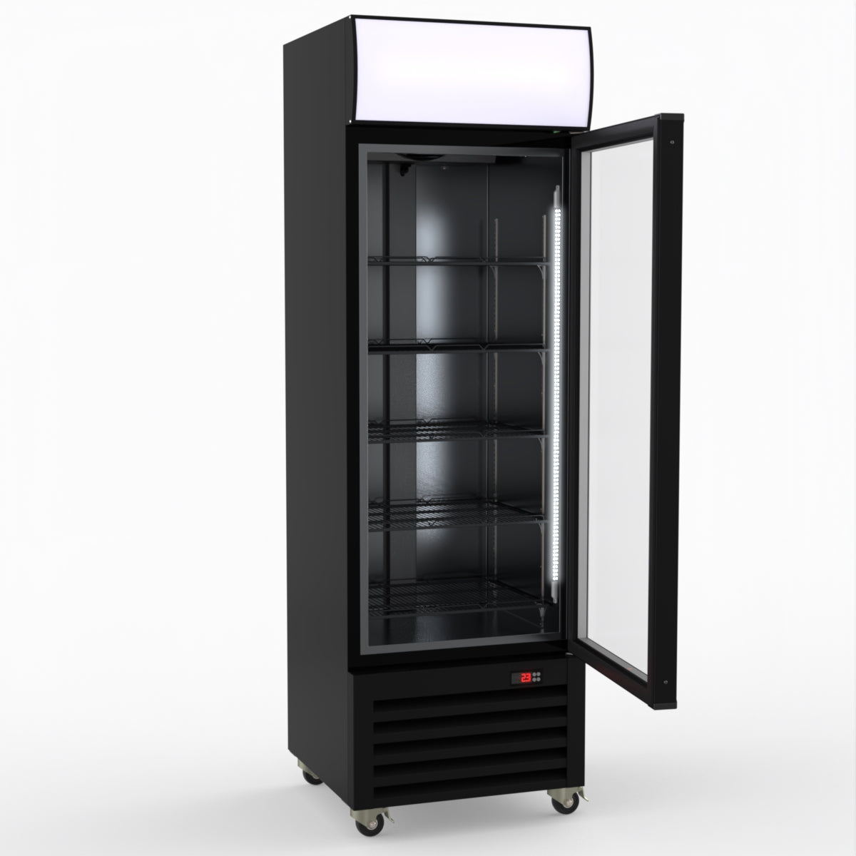Thermaster Single Glass Door Colourbond Upright Drink Fridge - LG-370BP